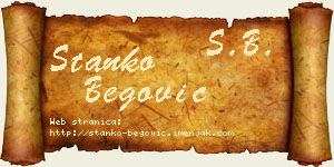 Stanko Begović vizit kartica